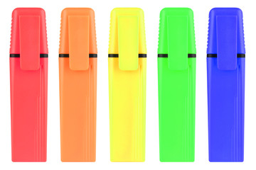 A set of color highlighters