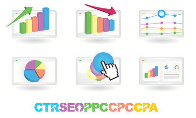 Graphs Showing Analytics, Marketing, Advertising