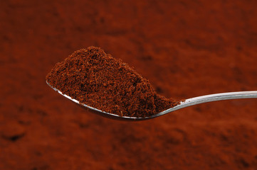 A spoonful of coffee