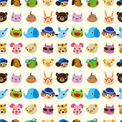 cartoon animal seamless pattern