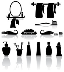 Obraz premium Bathroom icons