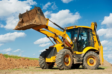 Excavator Loader with backhoe works