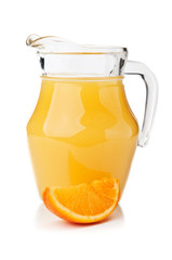 fresh orange fruit and juice