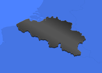 Obraz premium Map of Belgium