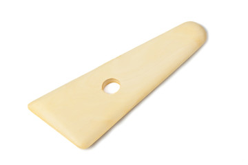 artists sculpting wooden tool isolated on white background