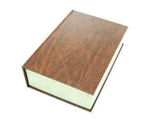 red hardcover book isolated on white background