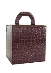 leather box isolated on white