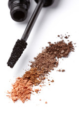 black mascara face powder beauty make up