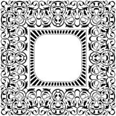 Black frame with ornamental border
