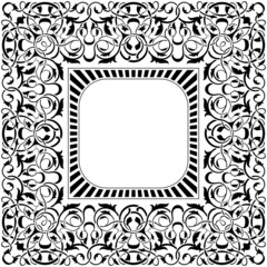 Black frame with ornamental border