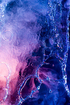 Warer drops and smoke