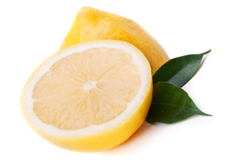 two halves of a lemon