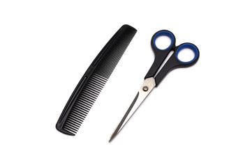 comb and scissors