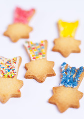 Sternschnuppen Butterkekse farbig