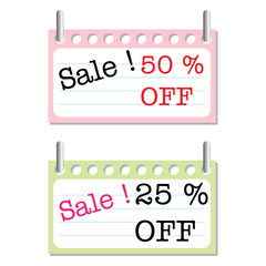 Hanging sale tags