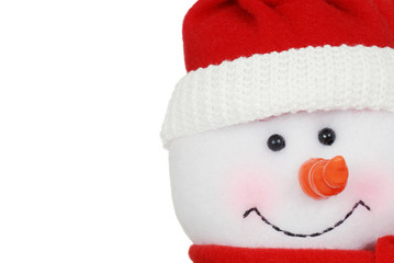 macro snowman face