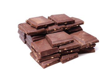 Pieces of tile chocolates