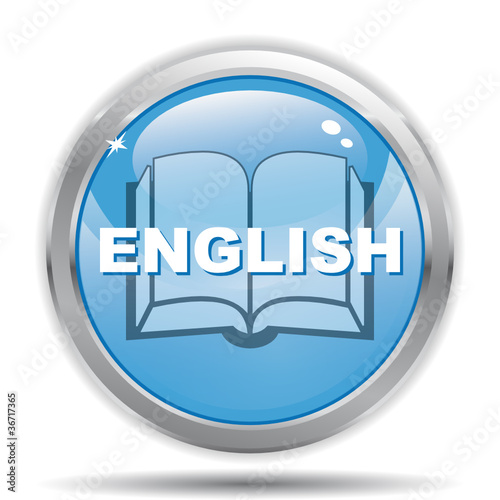 English Book Icon English Book Icon Flat Style Royalty Free Vector