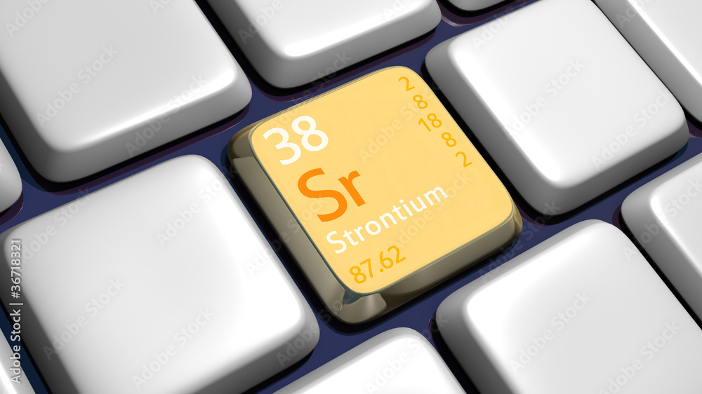 Wall mural Keyboard (detail) with Strontium element - Wall murals