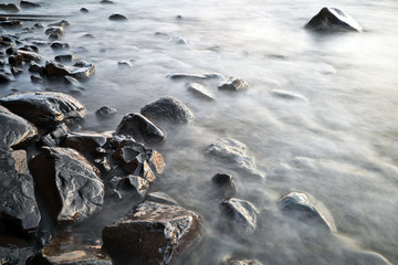 Stones in water