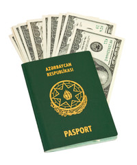 Azerbaijan  passport and money