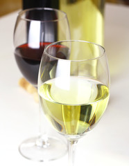 art wine glasses on the table