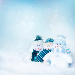 Three snowmen