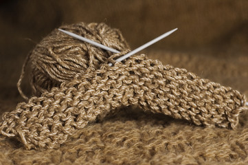 brown knitting