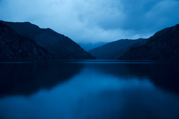 Sary Chelek lake in Kyrgyzstan, Night scene