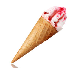 ice cream horn isolated on white