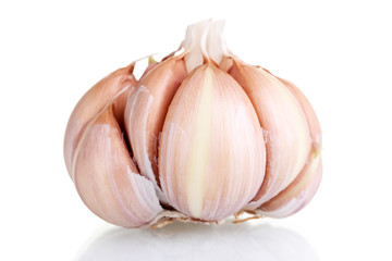 Garlic isolated on white