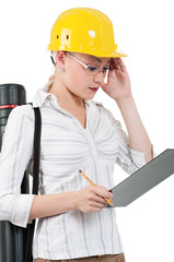 Girl with hard hat