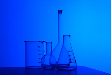 Chemistry laboratory equipment and glass tubes