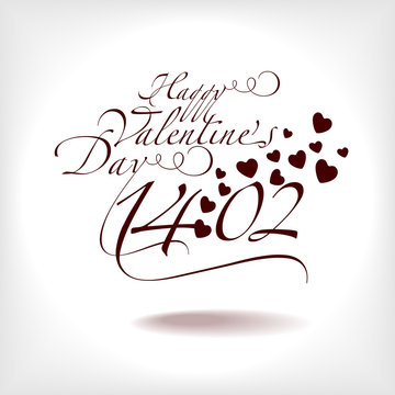 Valentine day text vector
