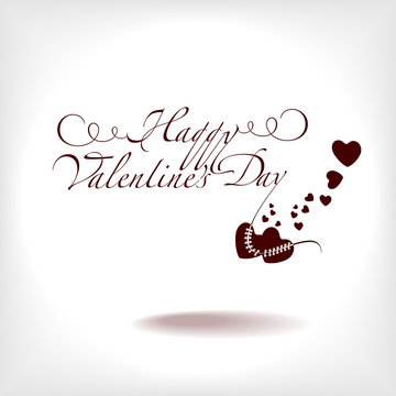 Valentine day text vector