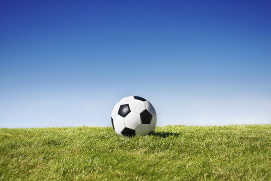 Soccer Ball on field - Wide