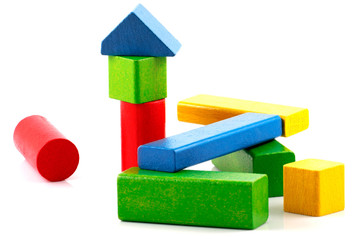 Wooden building blocks