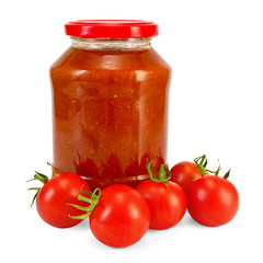 Tomato ketchup and tomatoes