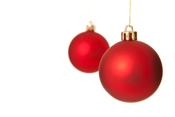 Rote Christbaumkugeln
