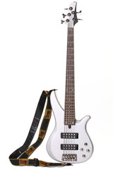 Obraz premium White electric guitar isolated