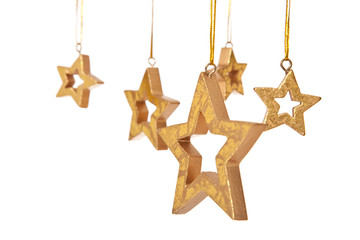 Goldene Sterne freigestellt