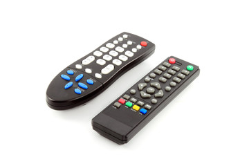 TV remote control on a white background