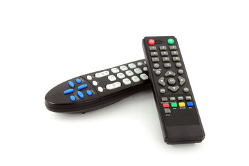 TV remote control on a white background