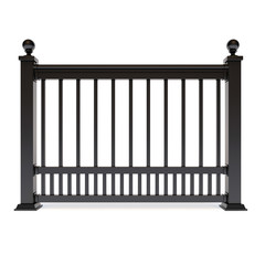 Black metal design railing with Sphere