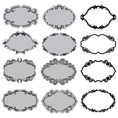 Set of ornate vector frames