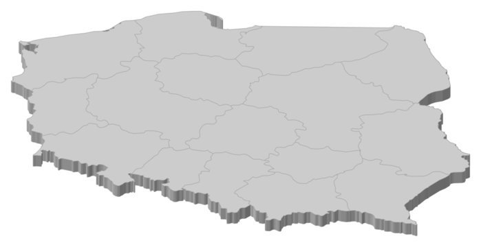 Fototapeta Map of Poland