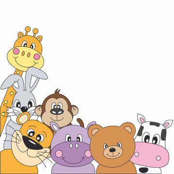 recommend clip art: Tarjeta animales. Espacio en blanco