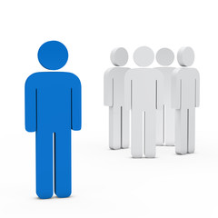 business team leader blue