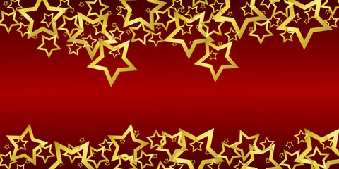 golden stars on red background