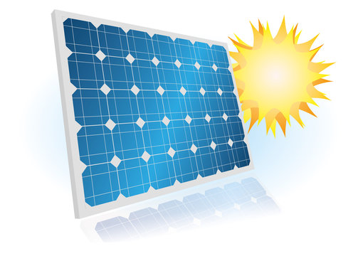 Solarzellen Modul 3d 4 Sonne